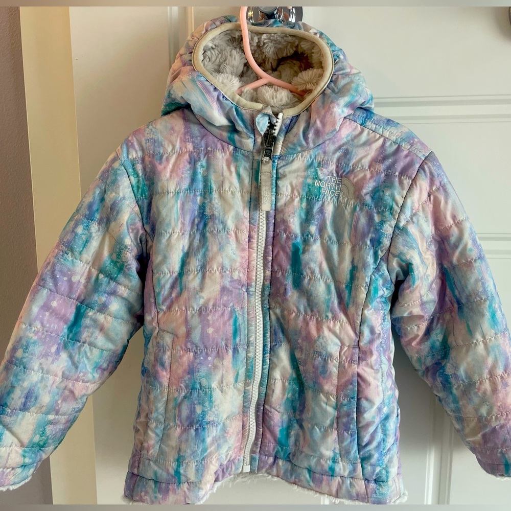 Girls Toddler size 3 Northface reversible jacket